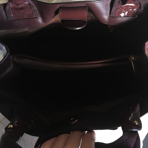 Ferragamo Selene Patent Oxblood Tote - Picture 3 of 6